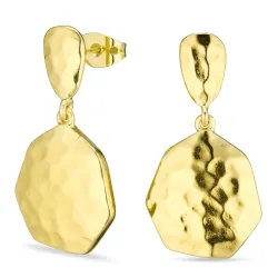 oorbellen in verguld messing - Eliné