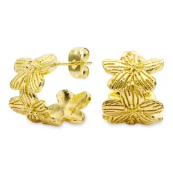 bloem halfcreool in verguld messing - Eliné