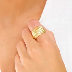 ring in verguld messing - Eliné