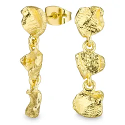 oorbellen in verguld messing - Eliné