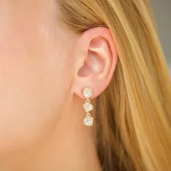 oorbellen in verguld messing - Eliné