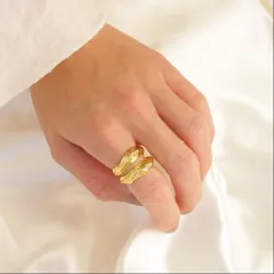 ring in verguld messing - Eliné