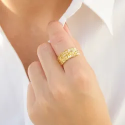 ring in verguld messing - Eliné