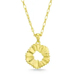 bloem ketting in verguld messing - Eliné