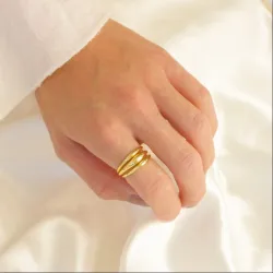 ring in verguld messing - Eliné