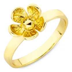 bloem ring in verguld messing - Eliné