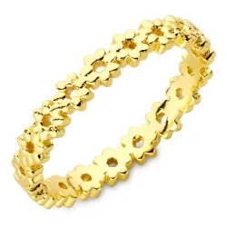 bloem ring in verguld messing - Eliné