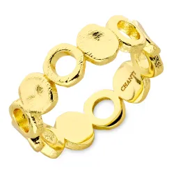 rond ring in verguld messing - Eliné