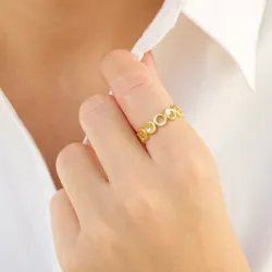 rond ring in verguld messing - Eliné