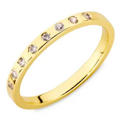 zirkoon ring in verguld messing - Eliné