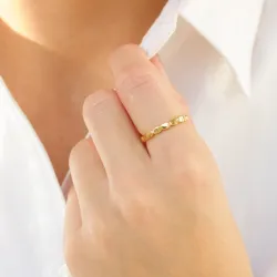 ring in verguld messing - Eliné