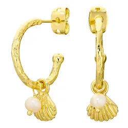 parel halfcreool in verguld messing - Eliné