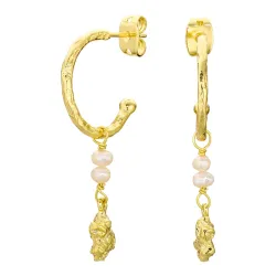 parel halfcreool in verguld messing - Eliné