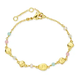 veelkleurig armband in verguld messing - Eliné