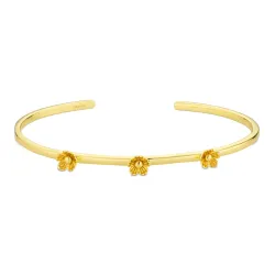 bloem armband in verguld messing - Eliné
