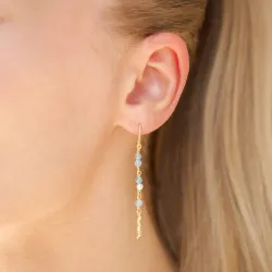 ketting oorbellen in verguld messing - Eliné