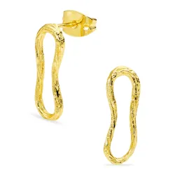 oorbellen in verguld messing - Eliné