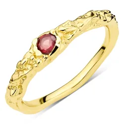 granaat ring in verguld messing - Eliné