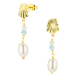 oorbellen in verguld messing - Eliné