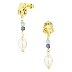 oorbellen in verguld messing - Eliné