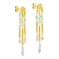 oorbellen in verguld messing - Eliné