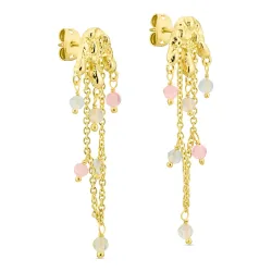 oorbellen in verguld messing - Eliné