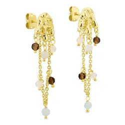 oorbellen in verguld messing - Eliné