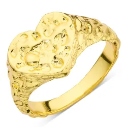 hart ring in verguld messing - Eliné