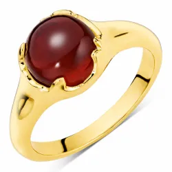 granaat ring in verguld messing - Eliné