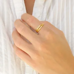 ring in verguld messing - Eliné