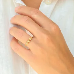 bolletje ring in verguld messing - Eliné