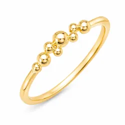 bolletje ring in verguld messing - Eliné