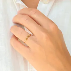 bolletje ring in verguld messing - Eliné