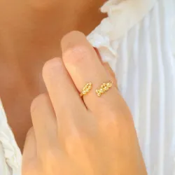 bolletje ring in verguld messing - Eliné