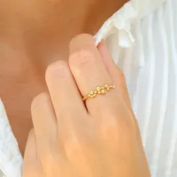 bolletje ring in verguld messing - Eliné