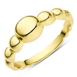 bolletje ring in verguld messing - Bubbly Pure