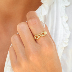 dad ring in verguld messing - My Letter