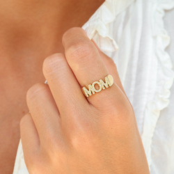 mom ring in verguld messing - My Letter