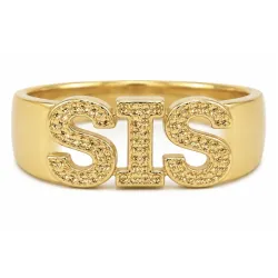 sis ring in verguld messing - My Letter