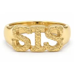 sis ring in verguld messing - My Letter