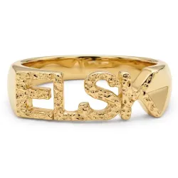 elsk ring in verguld messing