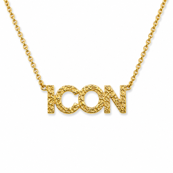 icon ketting in verguld messing - Eliné