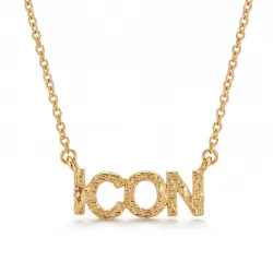 icon ketting in verguld messing