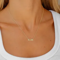 icon ketting in verguld messing - Eliné