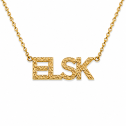 elsk ketting in verguld messing - Eliné