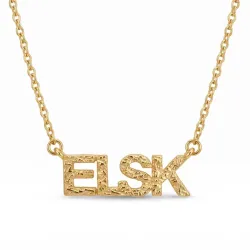elsk ketting in verguld messing