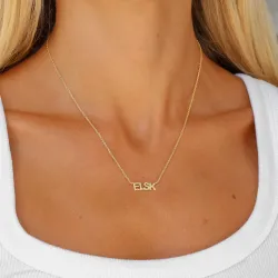 elsk ketting in verguld messing - Eliné