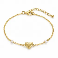 hart parel armband in verguld messing - Eliné