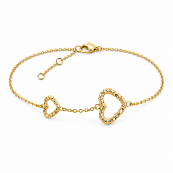 hart armband in verguld messing - Eliné