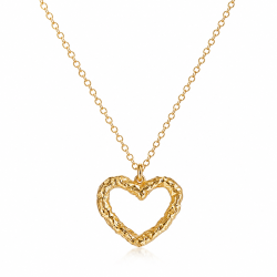 hart ketting in verguld messing - Eliné
